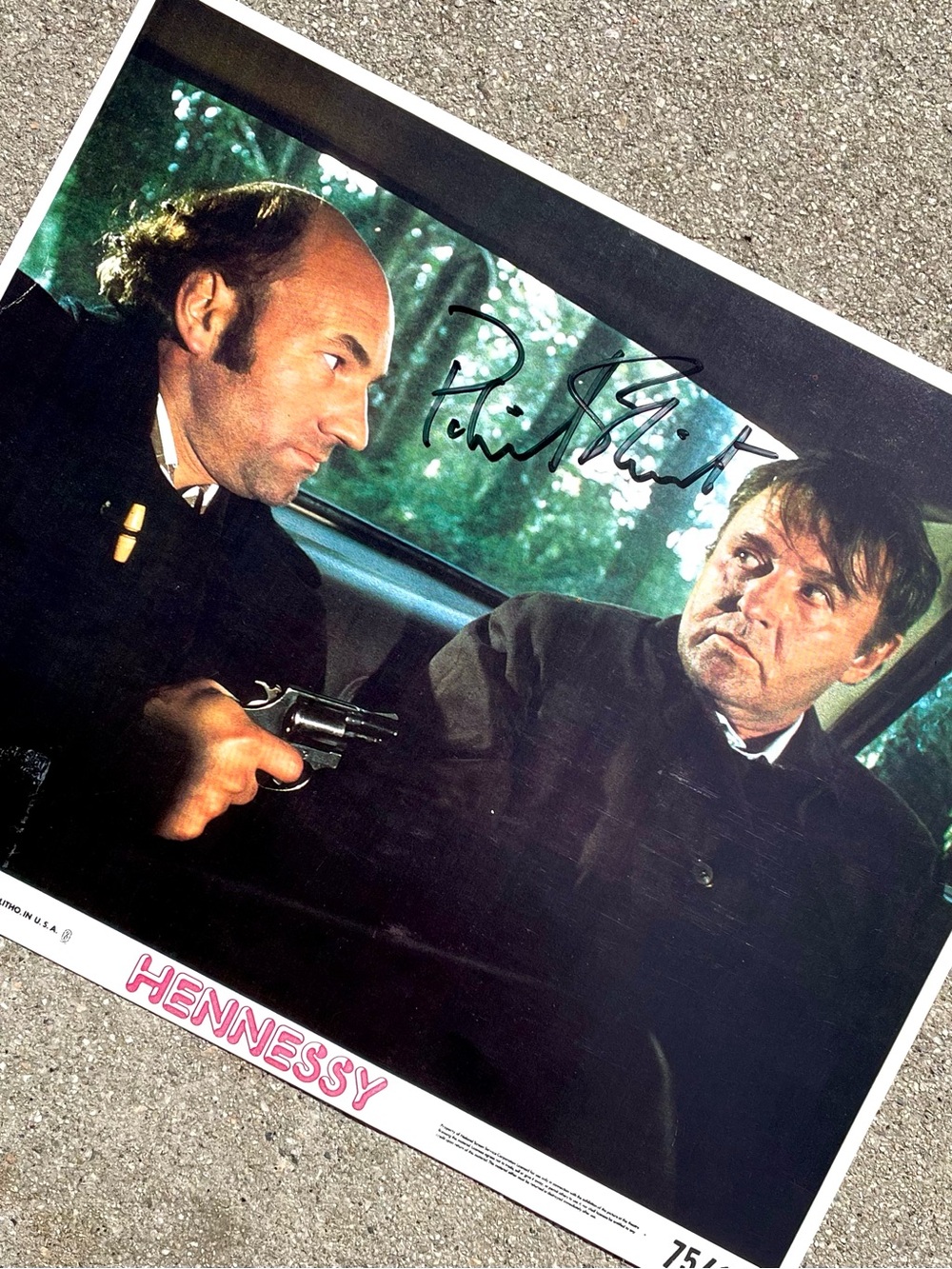 Vtg 1975 Patrick Stewart Hand Signed Autograph Hennessy Movie Press Photo 8x10”